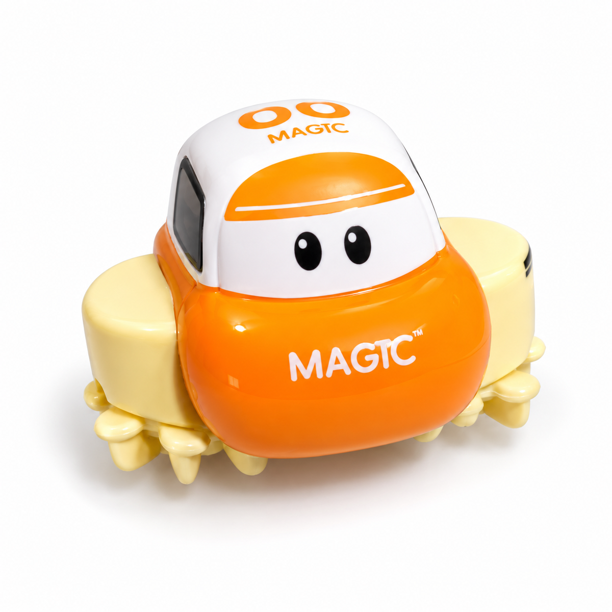 Orange and white DIY Track Car Kit car, shown from the front on a white background.